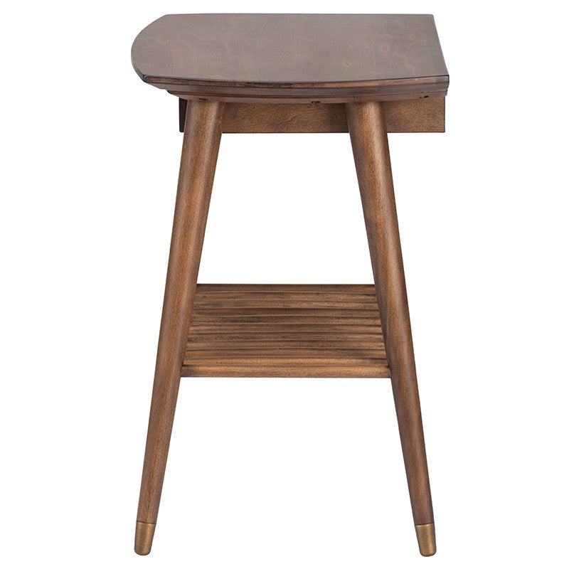 Ari Side Table Walnut Stained Poplar 20.8″ - Be Bold Furniture