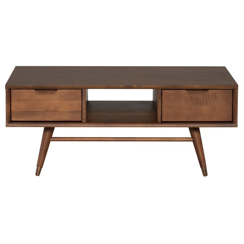 Jake Coffee Table Walnut Stained Poplar 39.5″ - Be Bold Furniture
