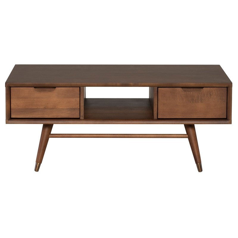 Jake Coffee Table Walnut Stained Poplar 39.5″ - Be Bold Furniture