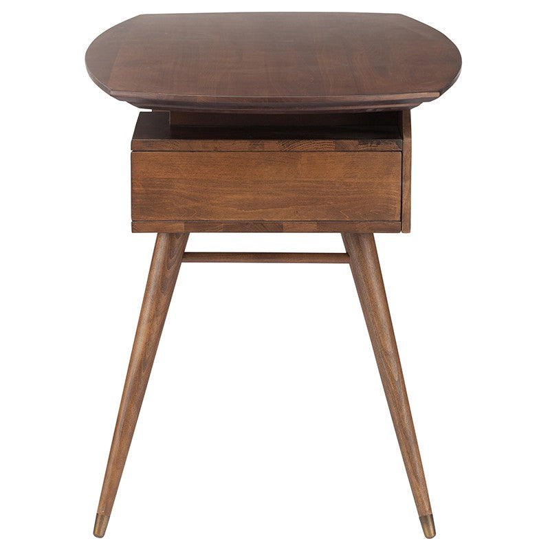 Carel Desk Table Walnut 55.3″ - Be Bold Furniture