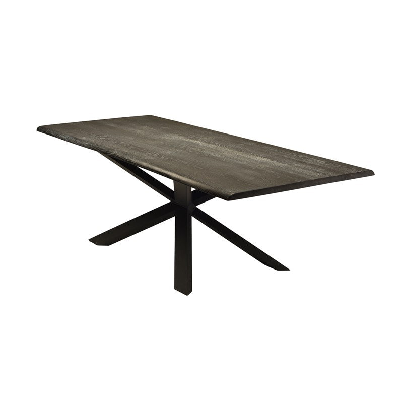 Couture Dining Table Oxidized Grey Oak/Matte Black - Be Bold Furniture