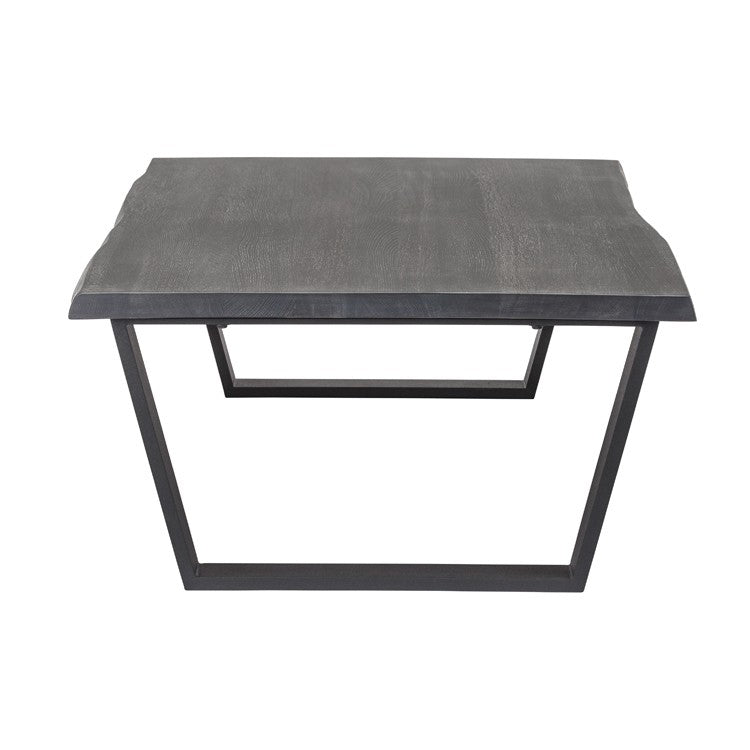 Vega Coffee Table Oxidized Grey Oak/Matte Black 54″ - Be Bold Furniture