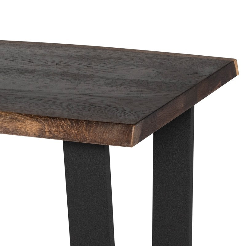 Versailles Console Table Seared Oak/Matte Black 60″ - Be Bold Furniture
