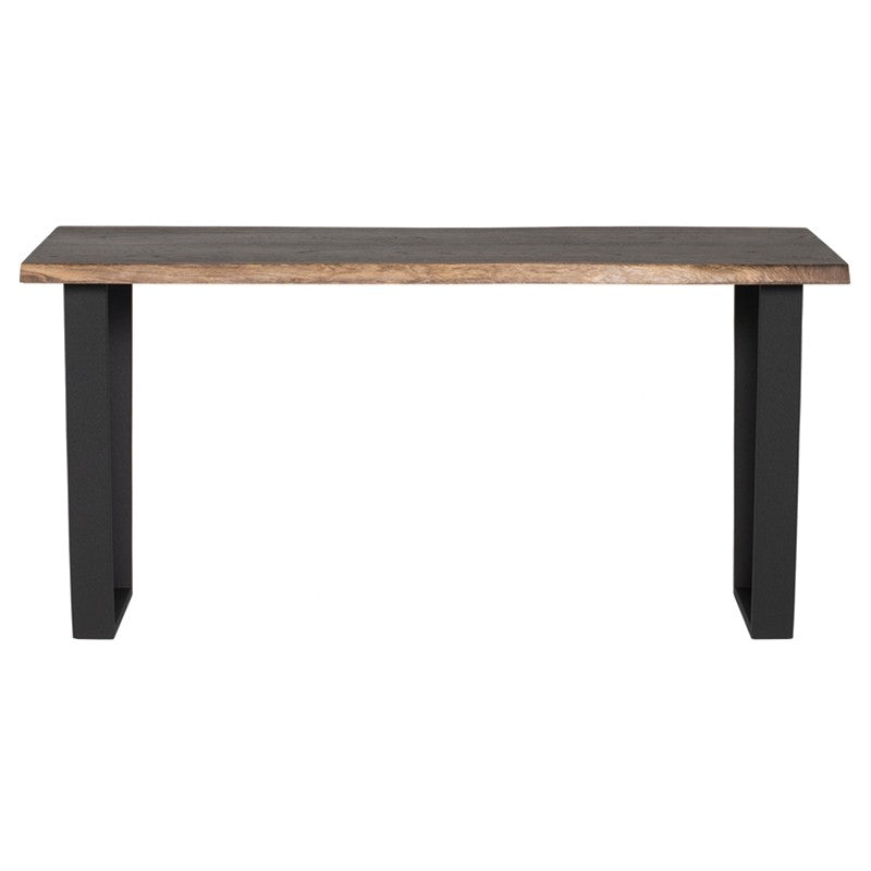 Versailles Console Table Seared Oak/Matte Black 60″ - Be Bold Furniture