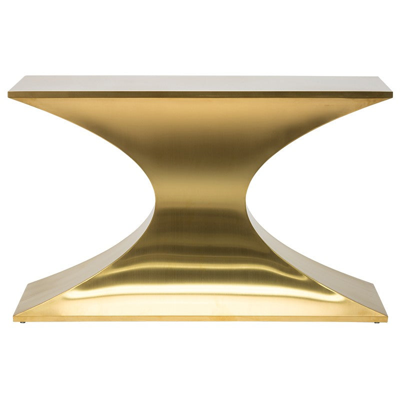 Praetorian Console Table Brushed Gold 47.3″ - Be Bold Furniture