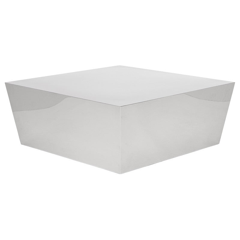 Cube Coffee Table PolishedStainless 36″ - Be Bold Furniture