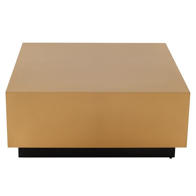Easton Coffee Table X Brushed Gold/Matte Black 36″ - Be Bold Furniture