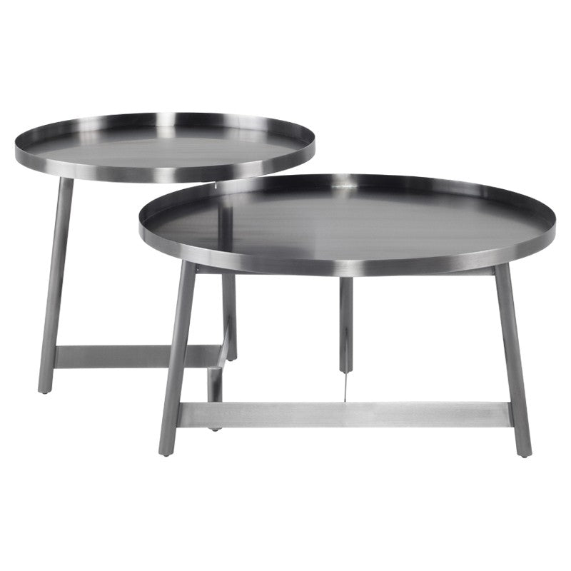 Landon Side Table Brushed Graphite 23.8″ - Be Bold Furniture