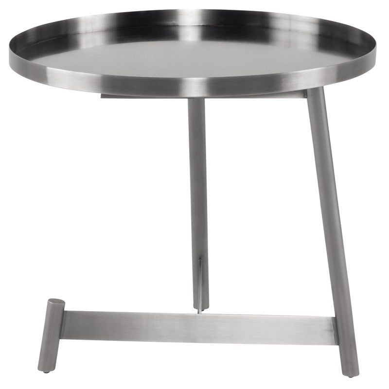 Landon Side Table Brushed Graphite 23.8″ - Be Bold Furniture