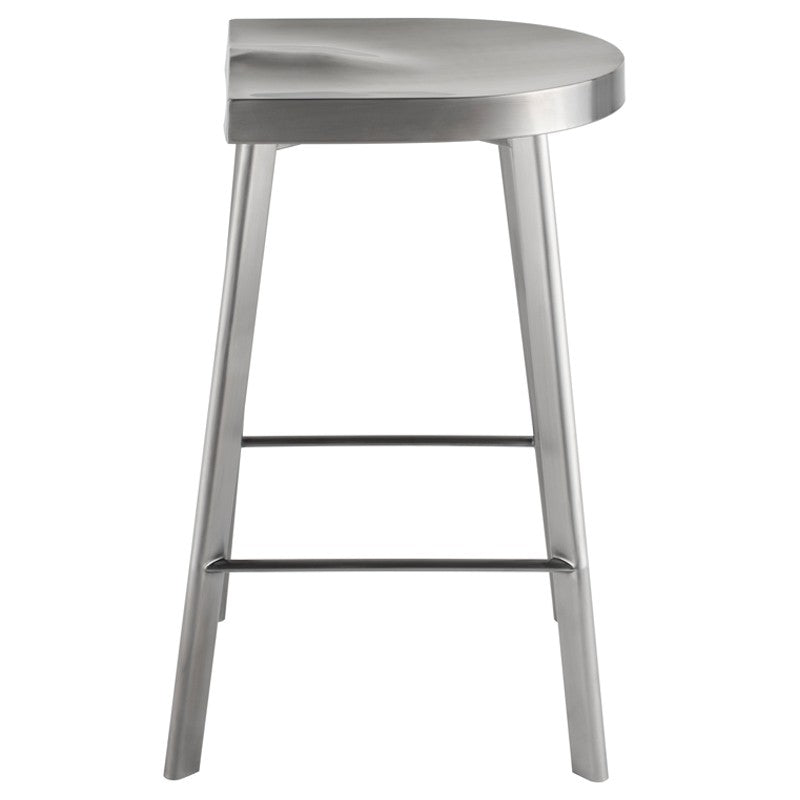 Icon Bar Stool Brushed Graphite 16″ - Be Bold Furniture