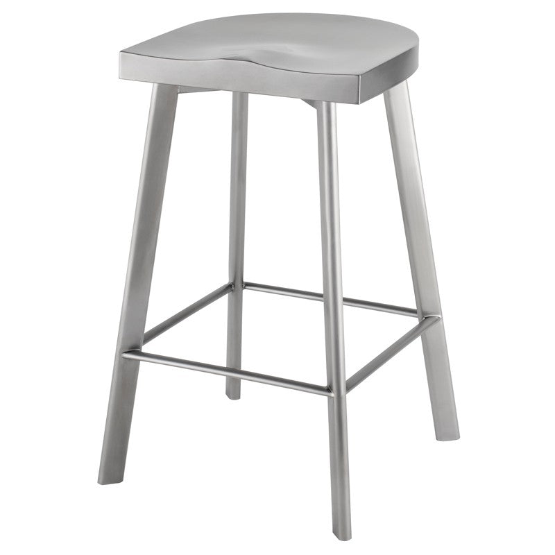 Icon Bar Stool Brushed Graphite 16″ - Be Bold Furniture