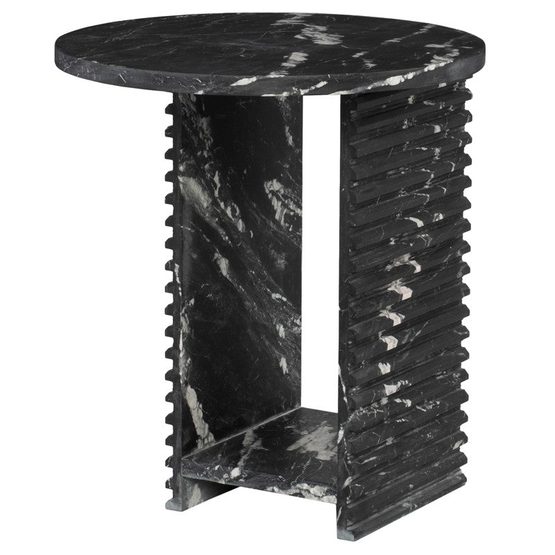 Miya Side Table Nero Marble 15.8″ - Be Bold Furniture