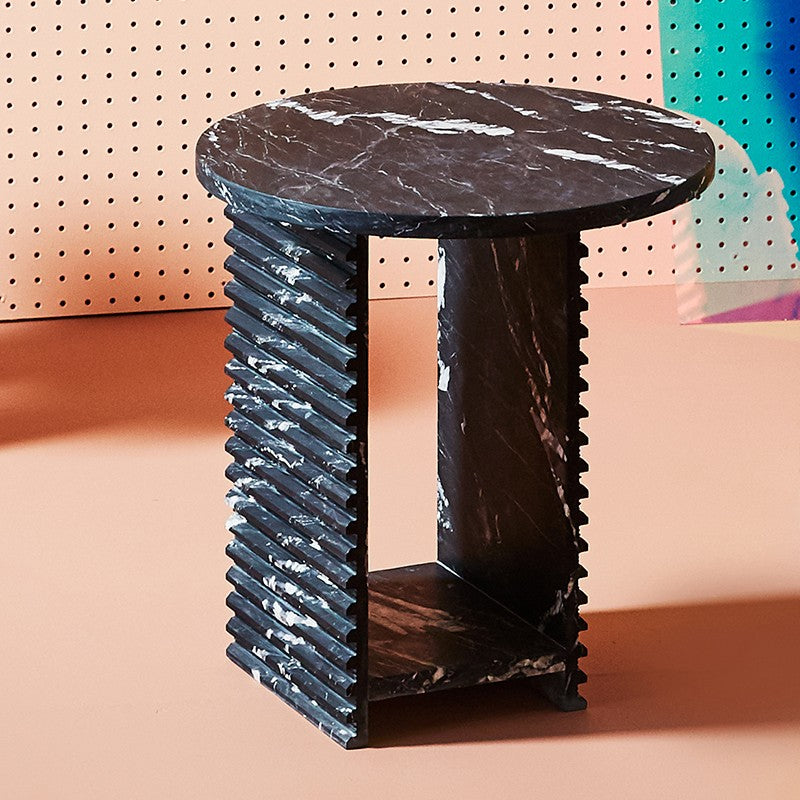 Miya Side Table Nero Marble 15.8″ - Be Bold Furniture