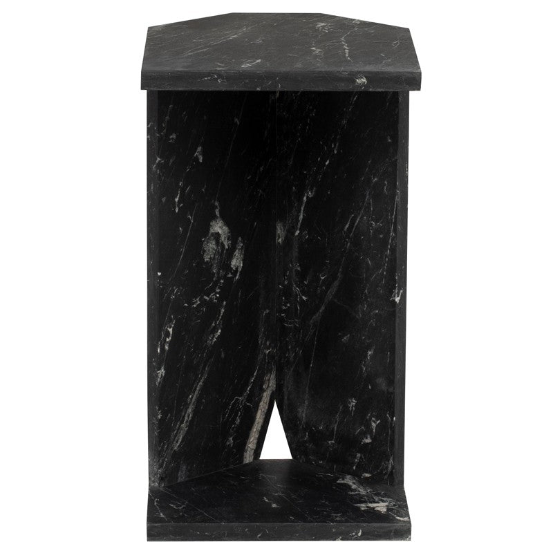 Gia Side Table Nero Marble 15.8″ - Be Bold Furniture