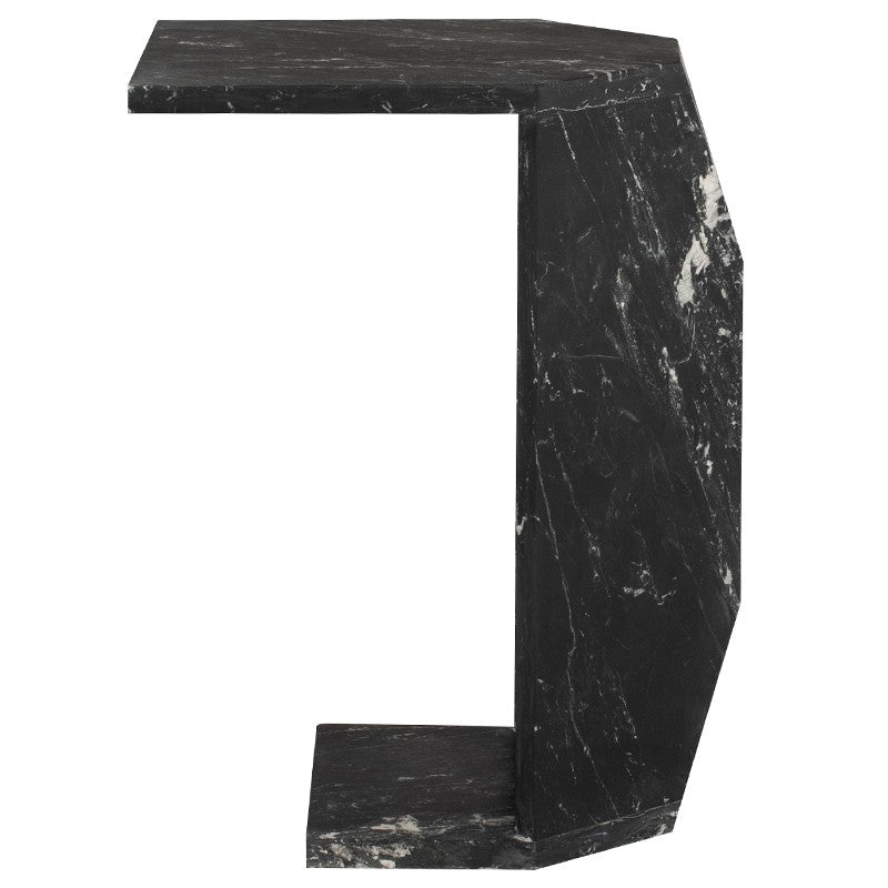 Gia Side Table Nero Marble 15.8″ - Be Bold Furniture