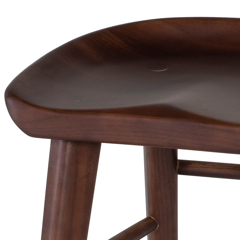 Kami Bar Stool Walnut Stained Ash 16″ - Be Bold Furniture