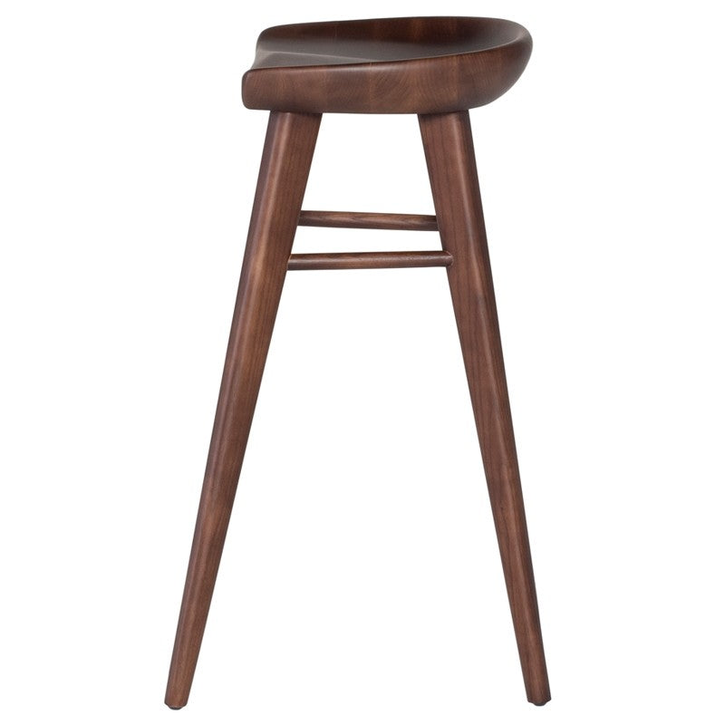 Kami Bar Stool Walnut Stained Ash 16″ - Be Bold Furniture