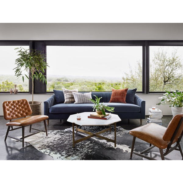 Adair Coffee Table Raw Brass - Be Bold Furniture
