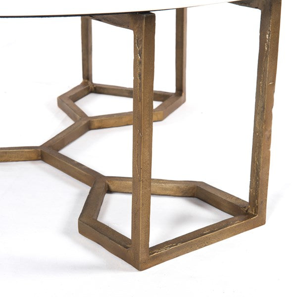 Naomi Coffee Table-Raw Brass - Be Bold Furniture