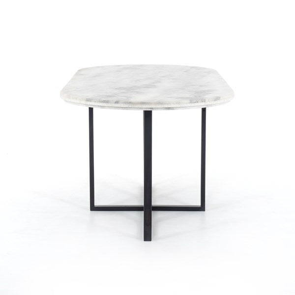 Devan Oval Dining Table Black - Be Bold Furniture