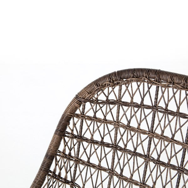 Bandera Outdoor Woven Dining Chair Vintage White - Be Bold Furniture
