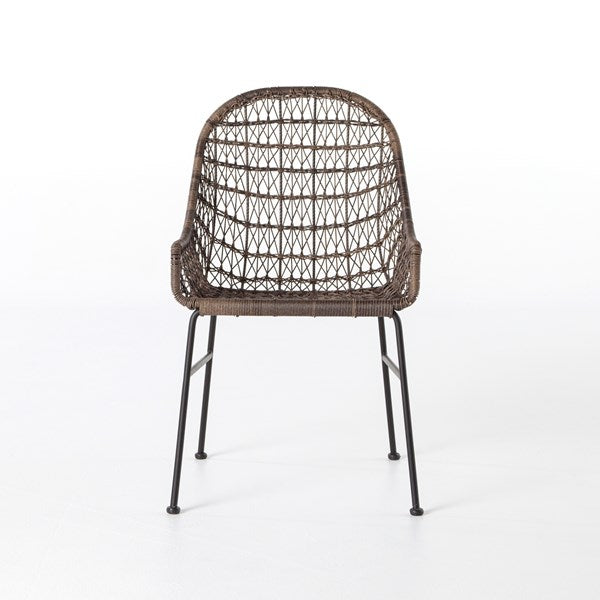 Bandera Outdoor Woven Dining Chair Vintage White - Be Bold Furniture