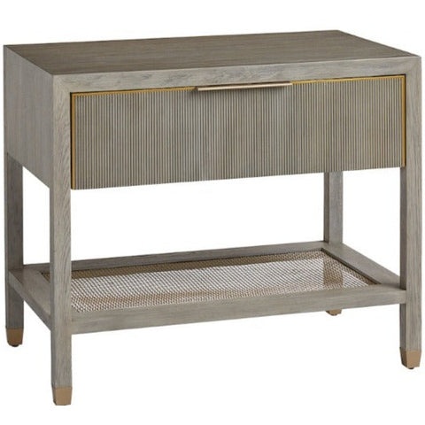 Caleb One Drawer Nightstand in Brushed Smoke