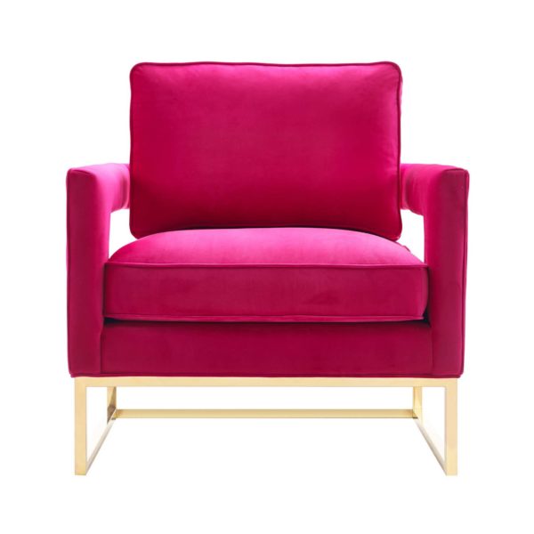 Avery Pink Velvet Chair - Be Bold Furniture