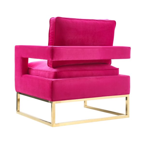 Avery Pink Velvet Chair - Be Bold Furniture