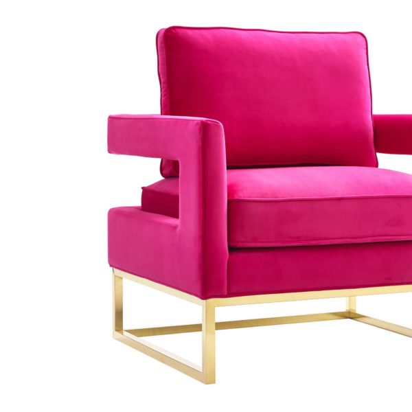 Avery Pink Velvet Chair - Be Bold Furniture