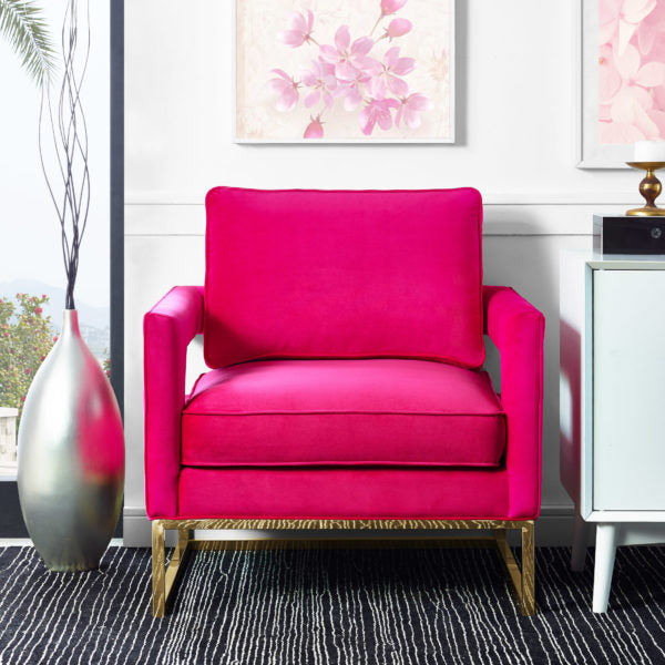 Avery Pink Velvet Chair - Be Bold Furniture