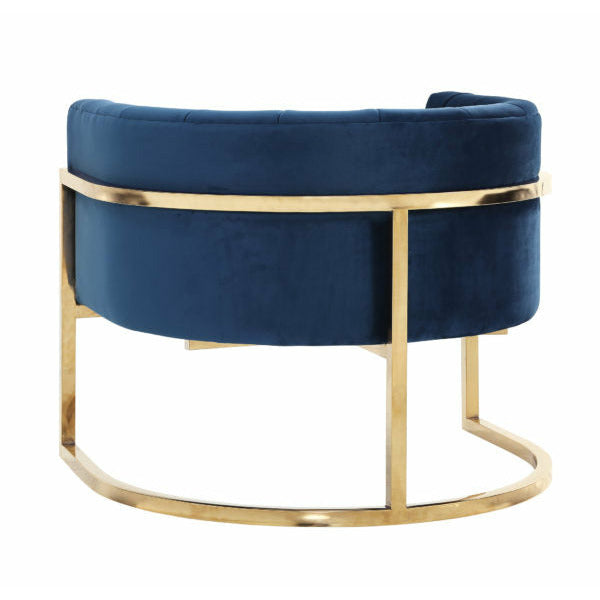 Magnolia Navy Chair With Gold Base - Be Bold Furniture