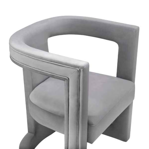 Ada Grey Velvet Chair - Be Bold Furniture