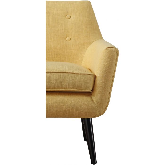 Clyde Mustard Yellow Linen Chair - Be Bold Furniture