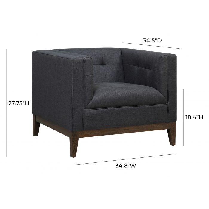 Gavin Grey Linen Chair - Be Bold Furniture