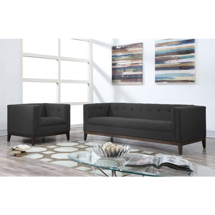 Gavin Grey Linen Chair - Be Bold Furniture