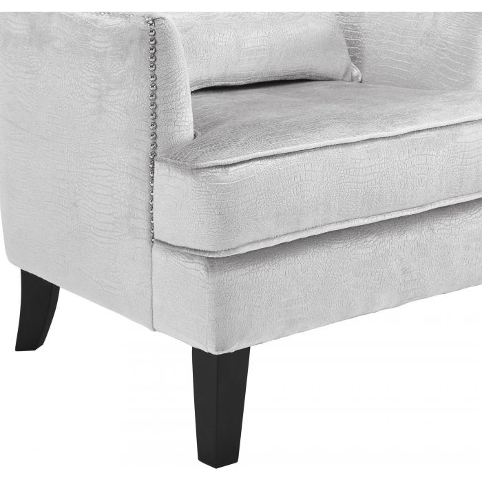 Bristol Silver Croc Tall Chair - Be Bold Furniture