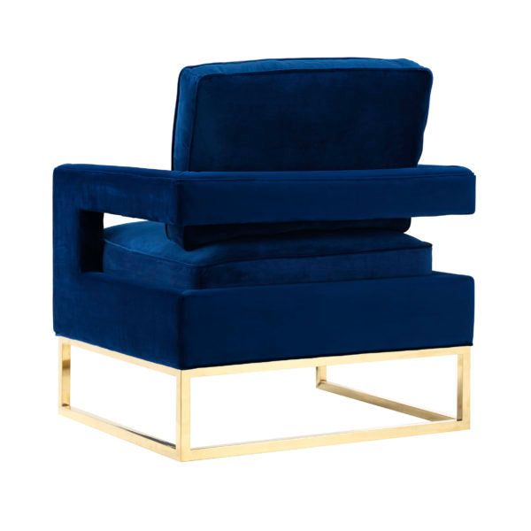 Avery Navy Velvet Chair - Be Bold Furniture