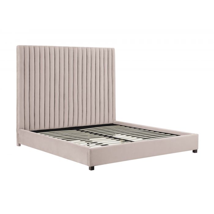 Arabelle Blush Velvet Bed - Be Bold Furniture