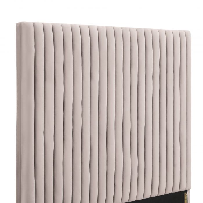 Arabelle Blush Velvet Bed - Be Bold Furniture