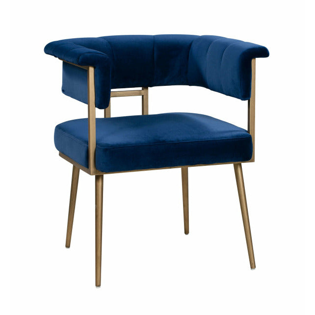 Astrid Navy Velvet Chair - Be Bold Furniture