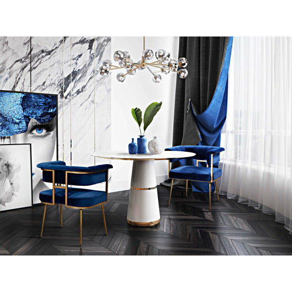 Astrid Navy Velvet Chair - Be Bold Furniture