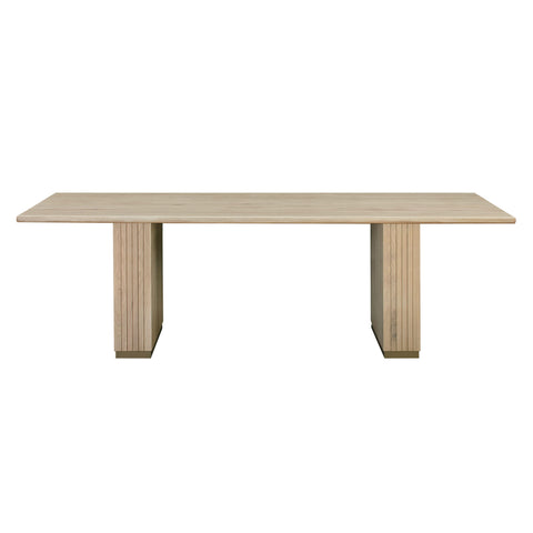 Chelsea Ash Wood Rectangular Dining Table Brown - Be Bold Furniture
