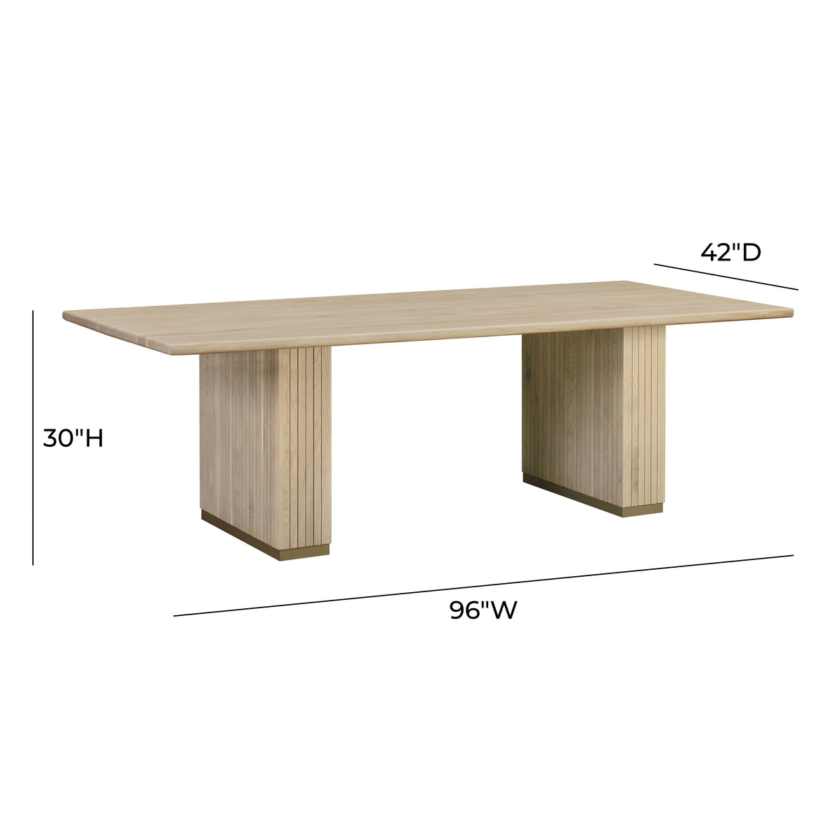 Chelsea Ash Wood Rectangular Dining Table Brown - Be Bold Furniture