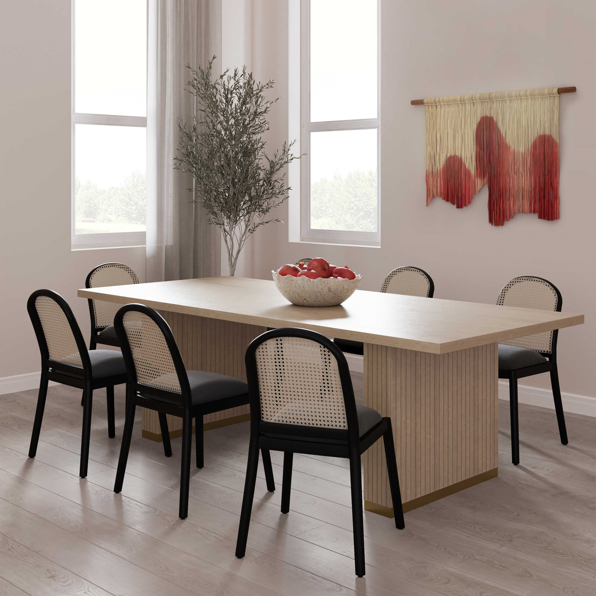 Chelsea Ash Wood Rectangular Dining Table Brown - Be Bold Furniture