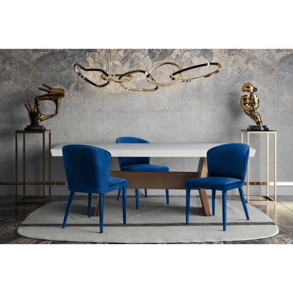 Metropolitan Navy Blue Velvet Chair - Be Bold Furniture