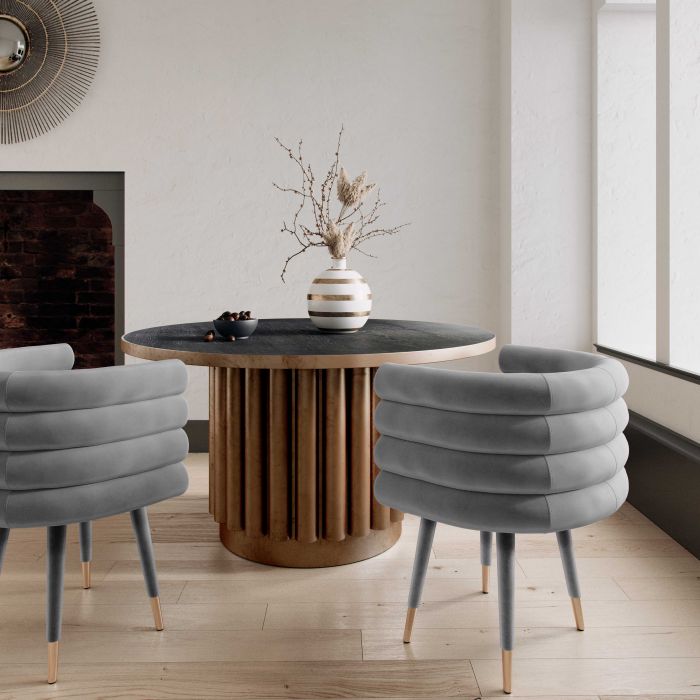 Betty Grey Velvet Dining Chair - Be Bold Furniture