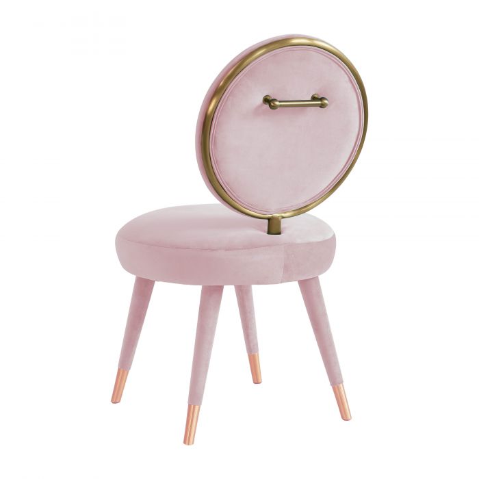Kylie Bubblegum Velvet Dining Chair - Be Bold Furniture