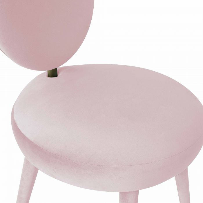 Kylie Bubblegum Velvet Dining Chair - Be Bold Furniture
