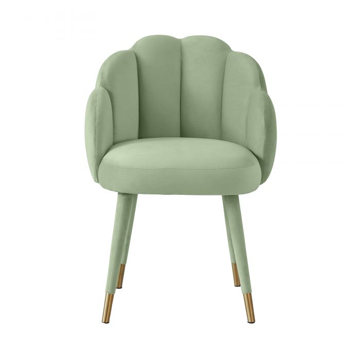 Gardenia Moss Green Velvet Dining Chair - Be Bold Furniture